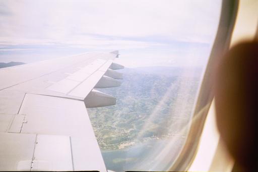 view of Haiti from the airplane